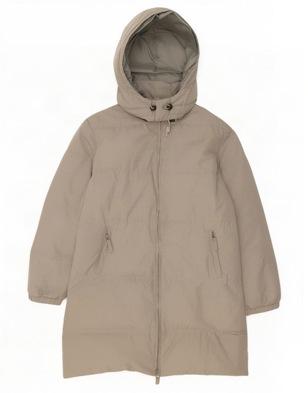 Champion Womens Oversized Hooded Padded Coat UK 10 Small Grey Polyester