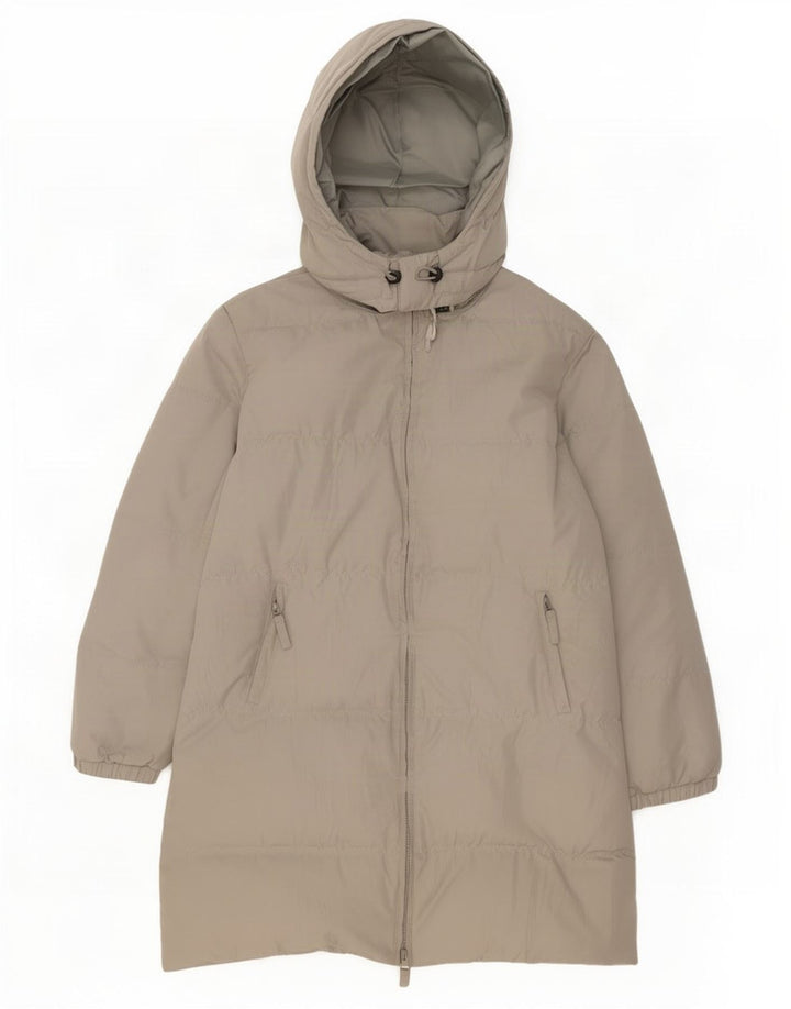 Champion Womens Oversized Hooded Padded Coat UK 10 Small Grey Polyester