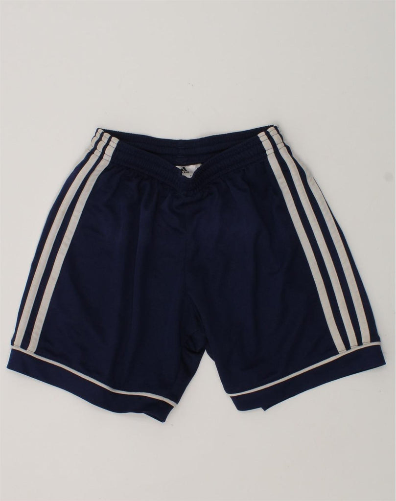 ADIDAS Boys Sport Shorts 9-10 Years Navy Blue Polyester | Vintage Adidas | Thrift | Second-Hand Adidas | Used Clothing | Messina Hembry 