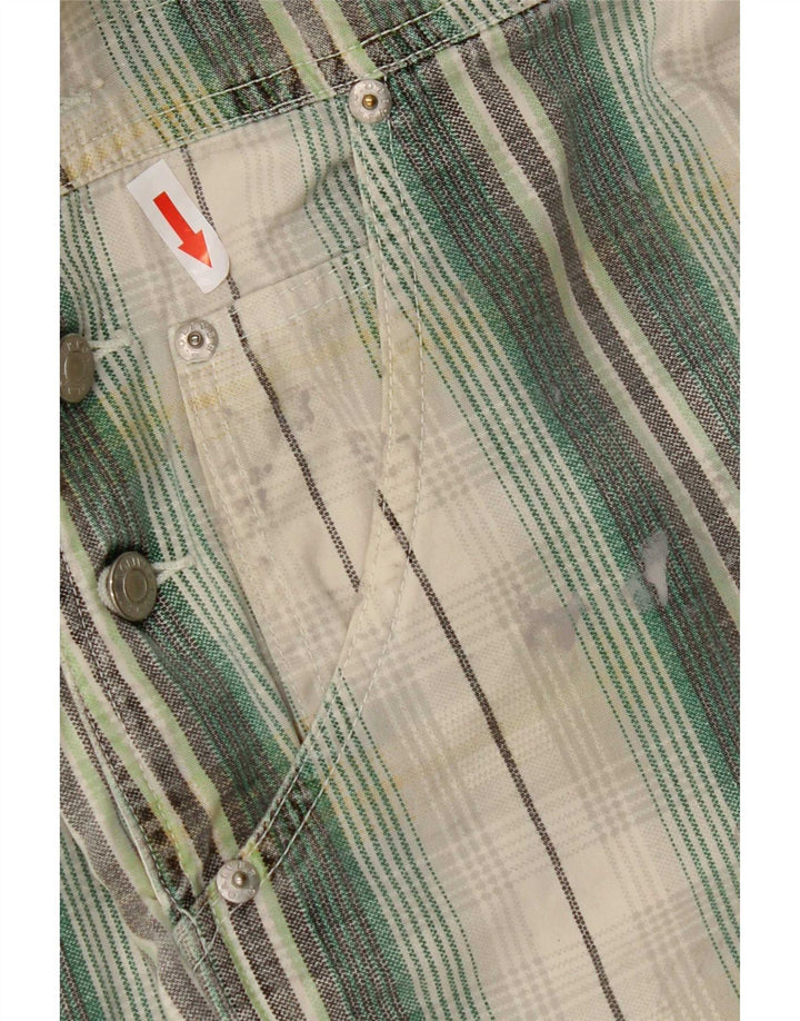 S.Oliver Womens Dungarees Trousers Medium W32 L29 Green Check Cotton