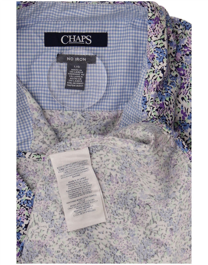 CHAPS Womens Shirt UK 16 Large Multicoloured Floral Cotton