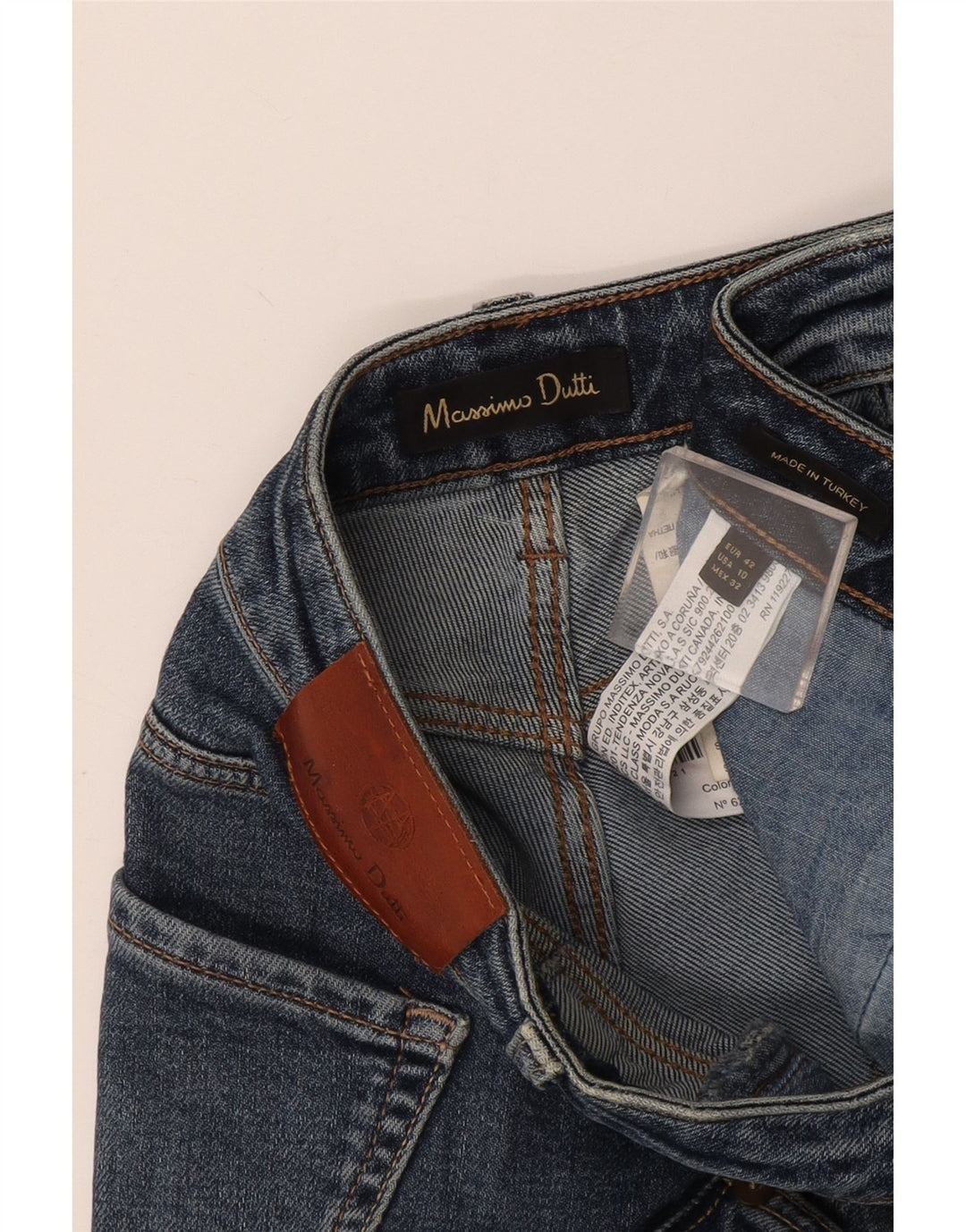 Massimo Dutti Womens Cigarette Straight Jeans EU 42 Large W32 L27 Blue