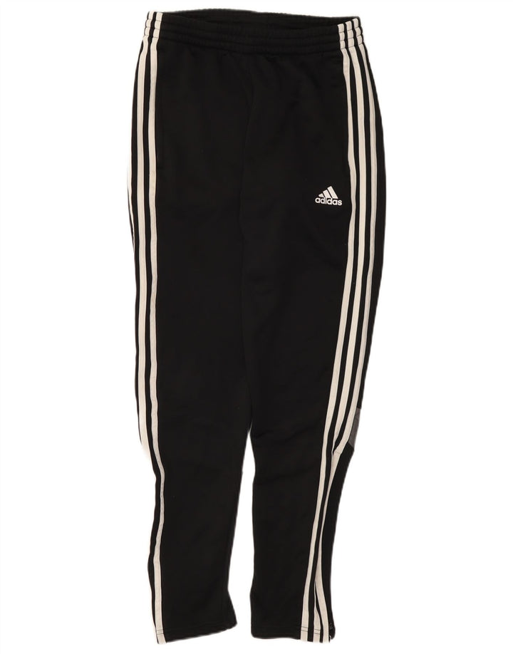 ADIDAS Mens Climalite Tracksuit Trousers Small Black Colourblock Polyester