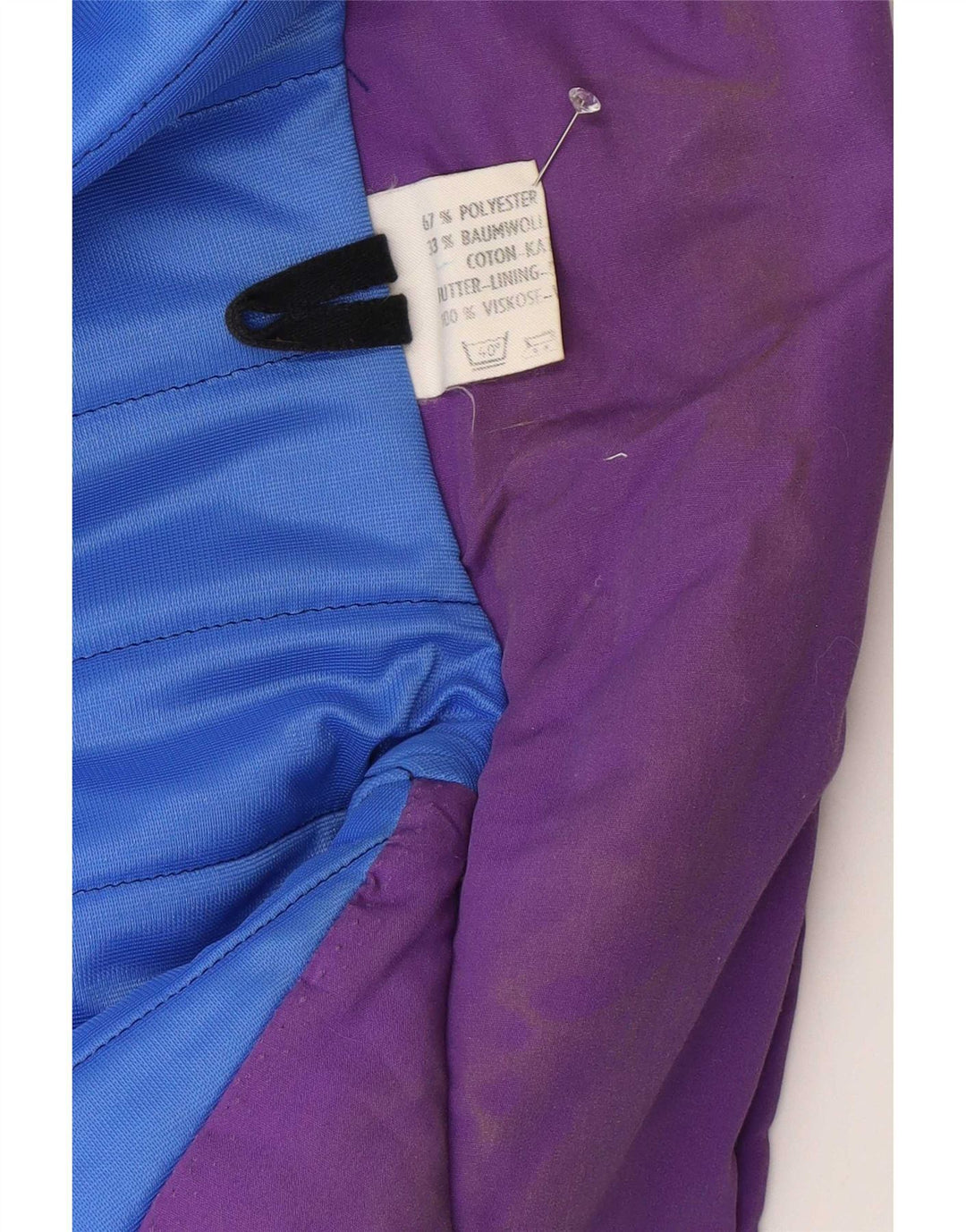 Vintage Womens Padded Coat UK 18 XL Purple Polyester