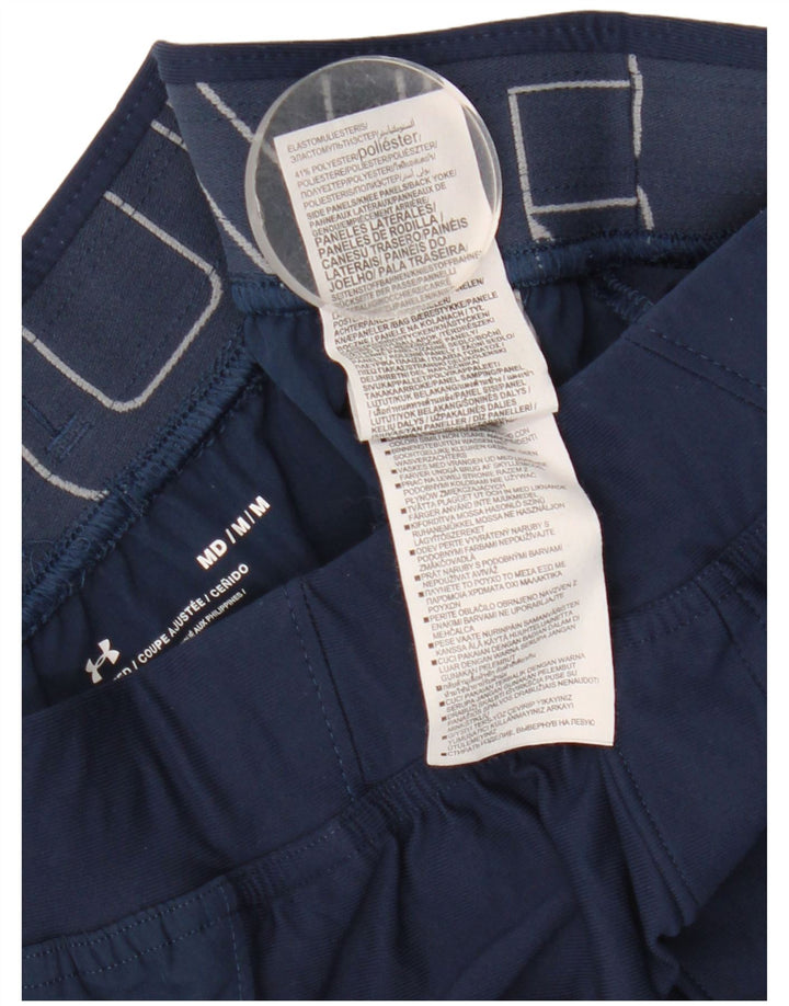 Under Armour Mens Tracksuit Trousers Joggers Medium Navy Blue Elastane