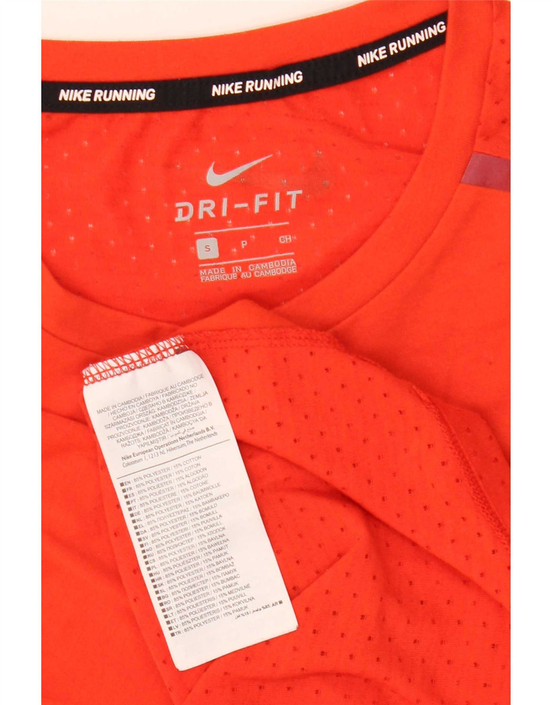 Nike Mens Dri Fit T-Shirt Top Small Red Polyester