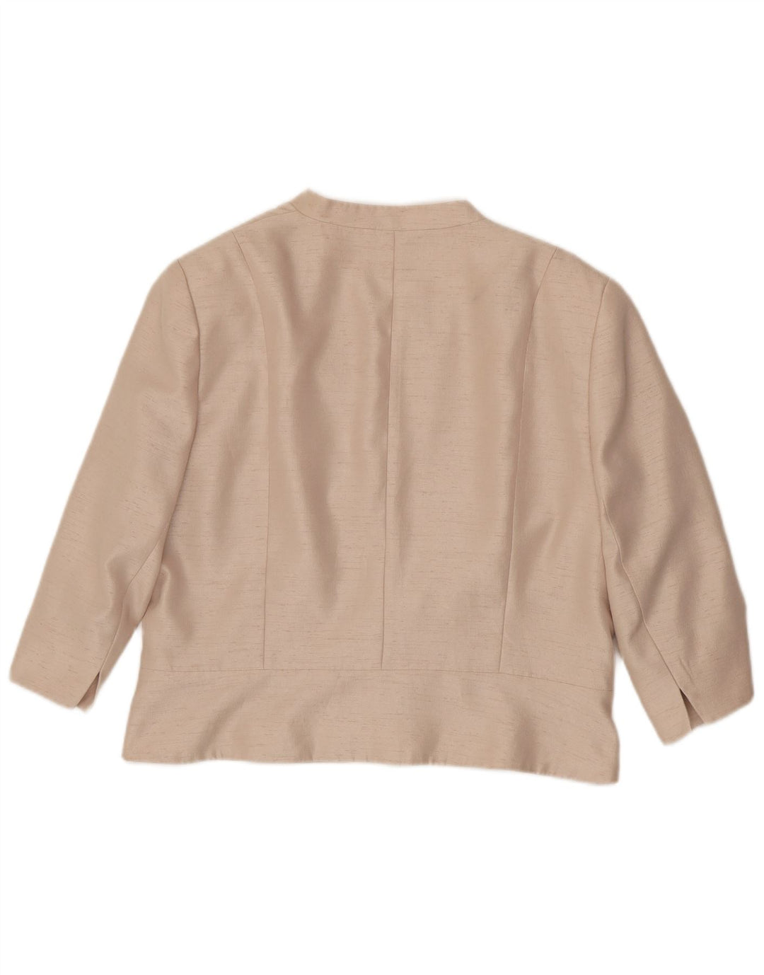 JAQUES VERT Womens 3/4 Sleeve Open Blazer Jacket UK 22 3XL Pink Polyester