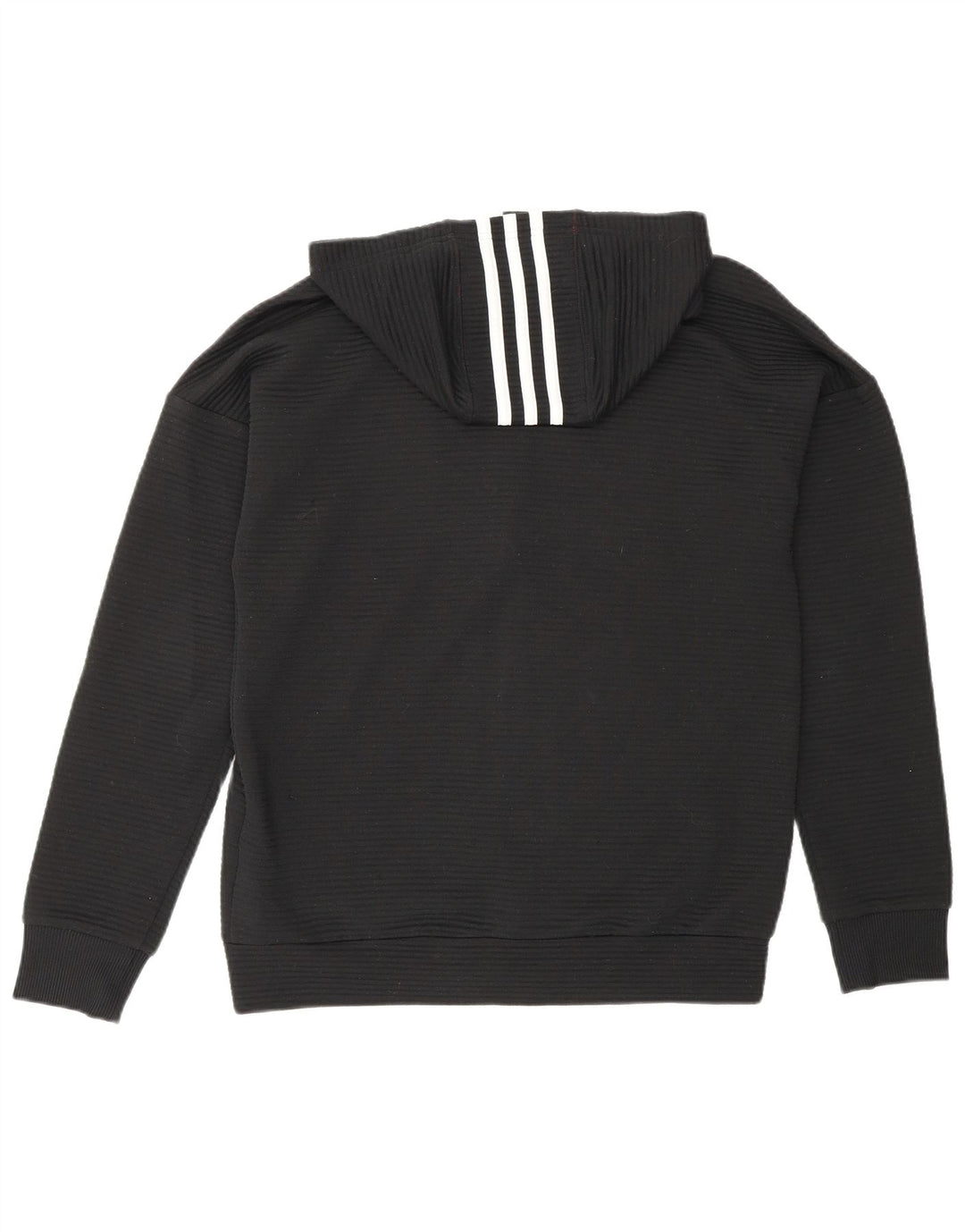 Adidas Boys Zip Hoodie Sweater 13-14 Years Black Polyester