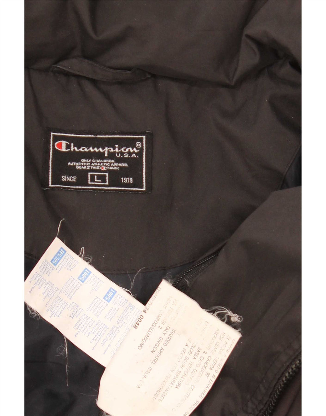 Champion Mens Padded Jacket UK 40 Large Black Polyester