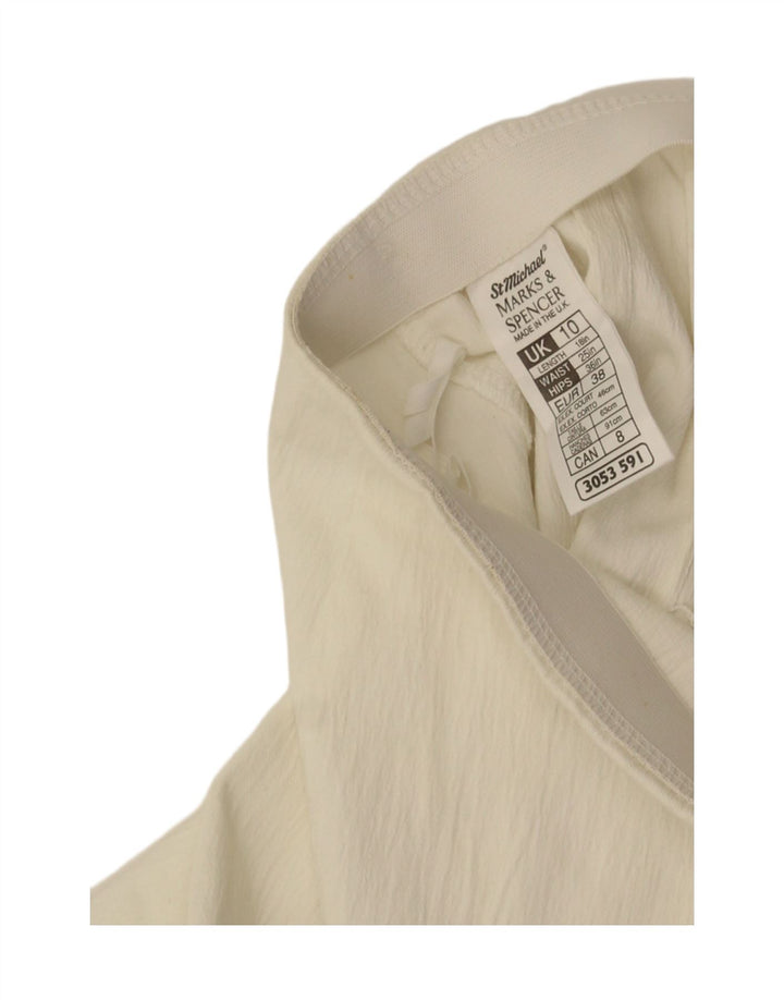 Marks & Spencer Womens Mini Pencil Skirt UK 10 Small W25 White Polyester