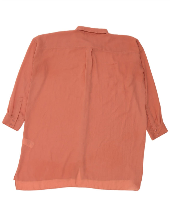 Cos Womens Oversized Shirt Dress EU 36 Small Orange Polyester