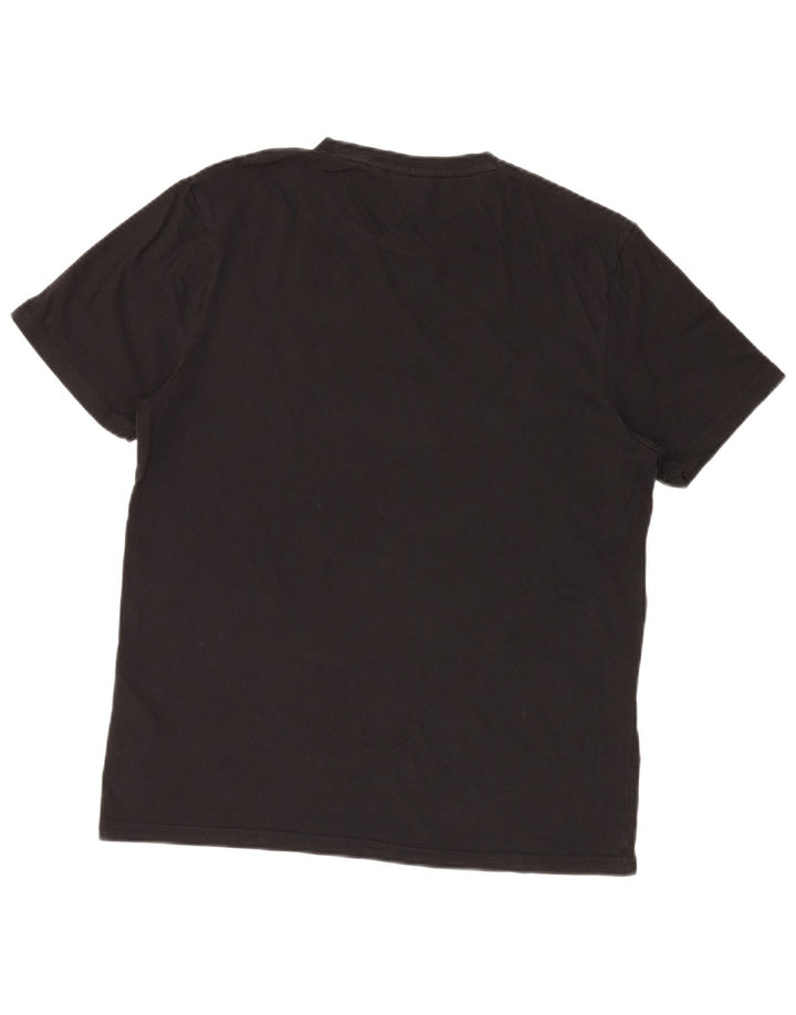 Lyle & Scott Mens T-Shirt Top Large Black Cotton