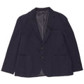 Marks & Spencer Mens 2 Button Blazer Jacket UK 46 XL Navy Blue Polyester