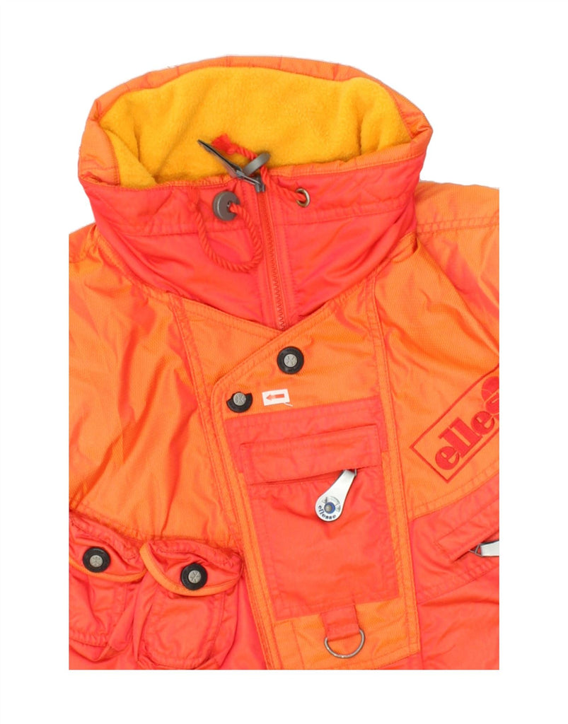 ELLESSE Mens Ski Jacket IT 50 Medium Orange Colourblock Polyamide | Vintage Ellesse | Thrift | Second-Hand Ellesse | Used Clothing | Messina Hembry 