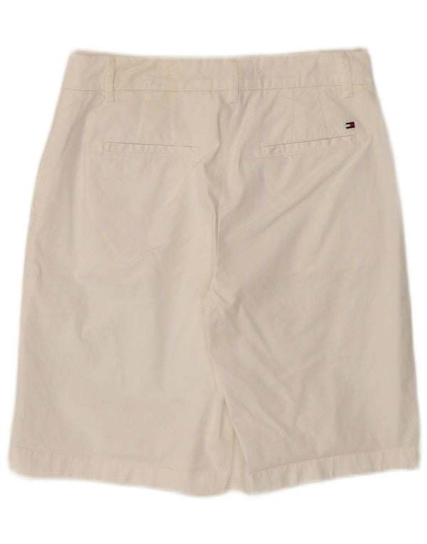 Tommy Hilfiger Womens High Waist Chino Shorts W34 Large  White Cotton
