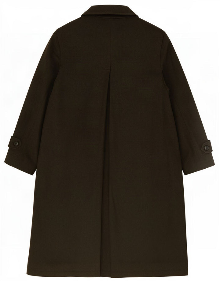 Bella Blu Womens Overcoat IT 46 Large Khaki Wool