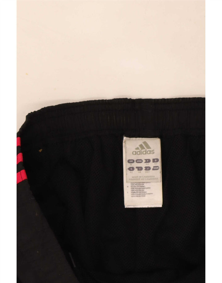 Adidas Womens Capri Tracksuit Trousers UK 16 Large Black Polyester