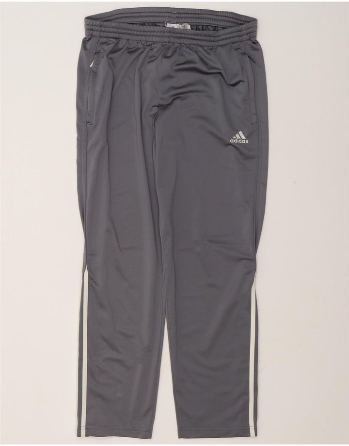 Adidas Mens Tracksuit Trousers Joggers UK 38/40 Medium  Grey Polyester