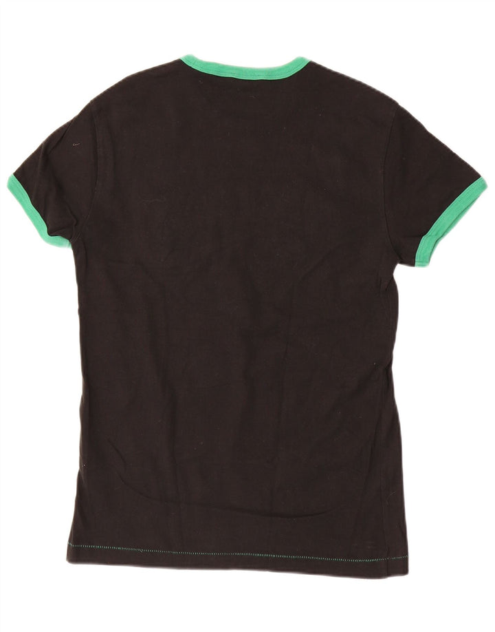 Gas Mens Graphic T-Shirt Top Small Black Cotton