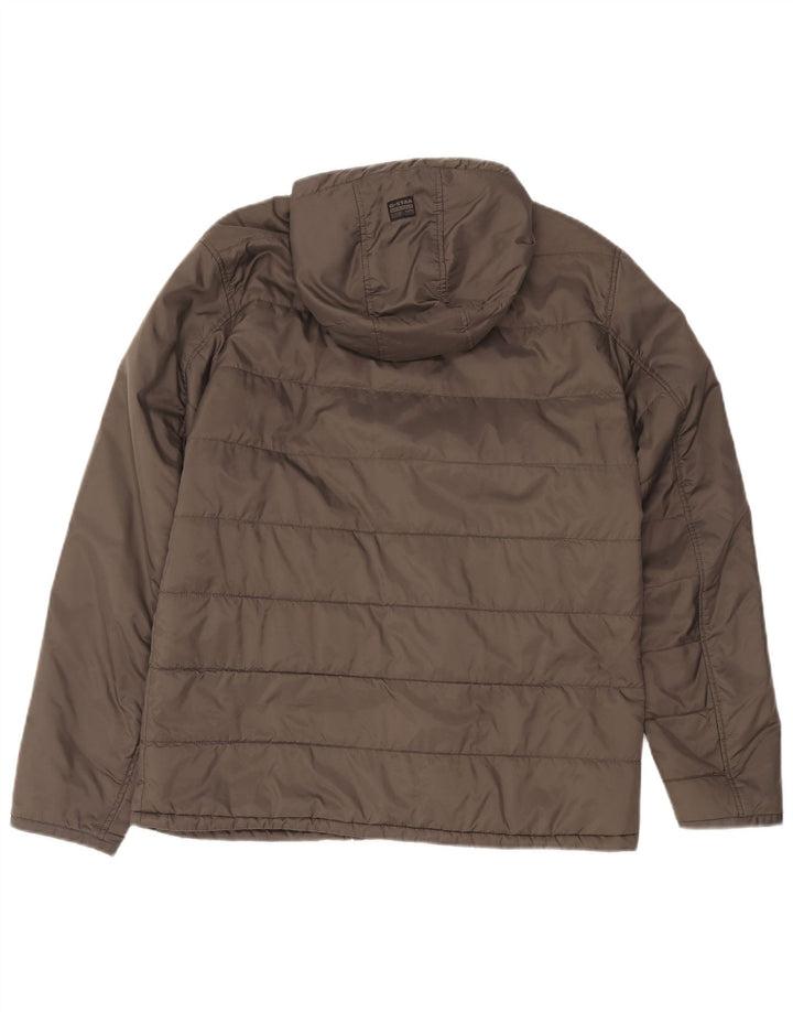 G-Star Mens Hooded Padded Jacket UK 44 2XL Grey Nylon