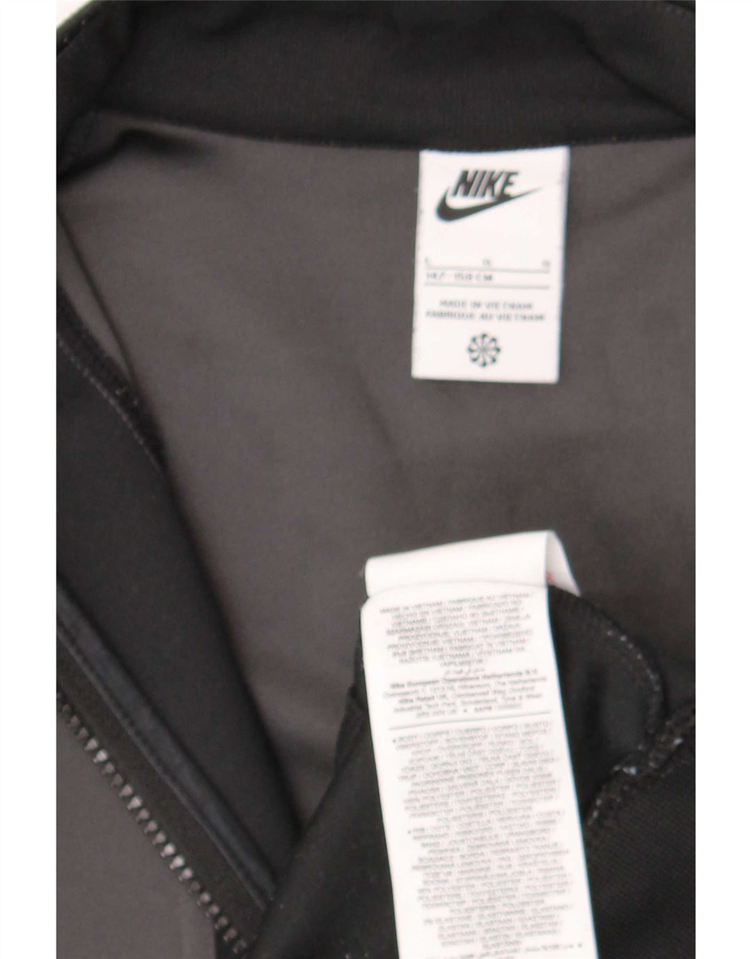 Nike Boys Graphic Sweatshirt Jumper 12-13 Years Large Black Colourblock