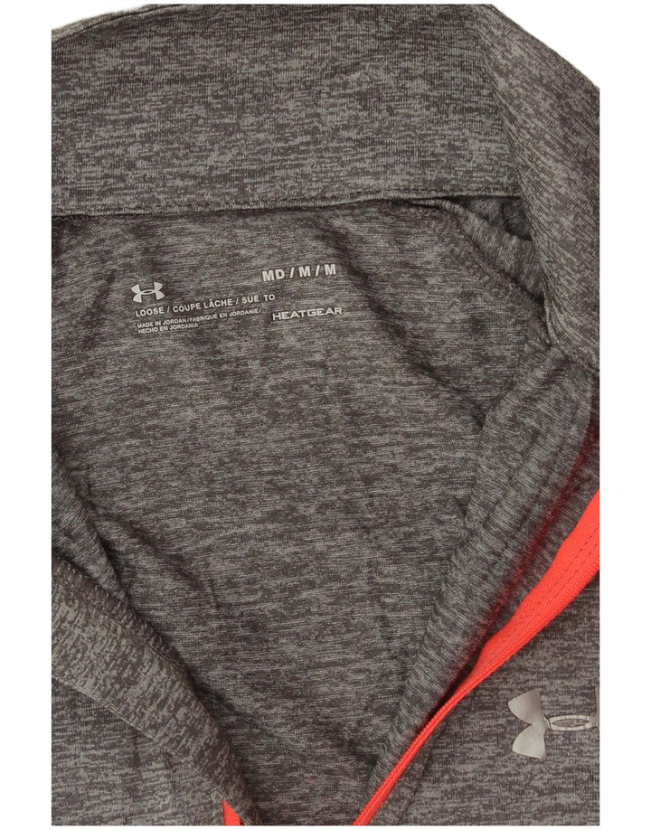 UNDER ARMOUR Womens Heat Gear Pullover Tracksuit Top UK 12 Medium Grey