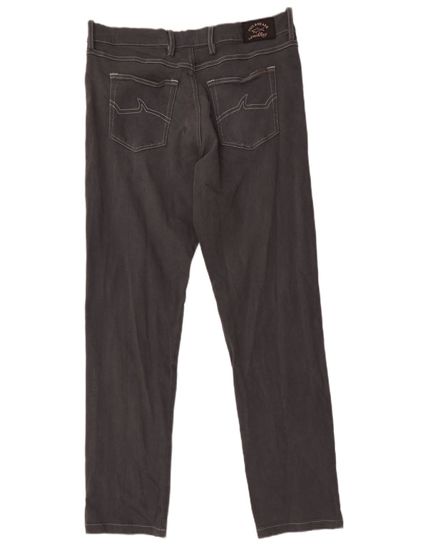 Paul & Shark Mens Slim Casual Trousers EU 50 Large W34 L31 Grey Cotton