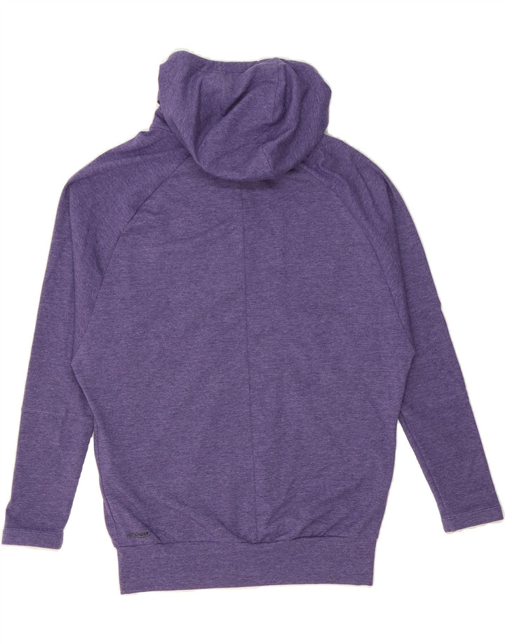 ASICS Womens Oversized Zip Hoodie Sweater UK 6 XS Purple Polyester Vintage Asics and Second-Hand Asics from Messina Hembry 