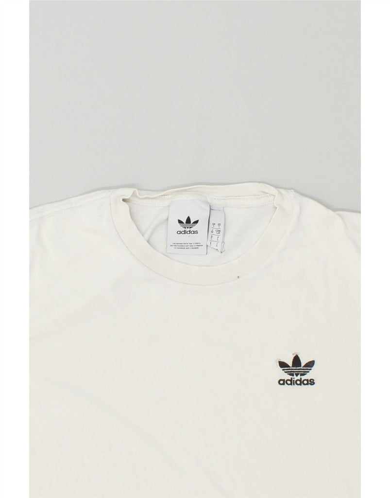 ADIDAS Mens T-Shirt Top Small White Cotton Vintage Adidas and Second-Hand Adidas from Messina Hembry 