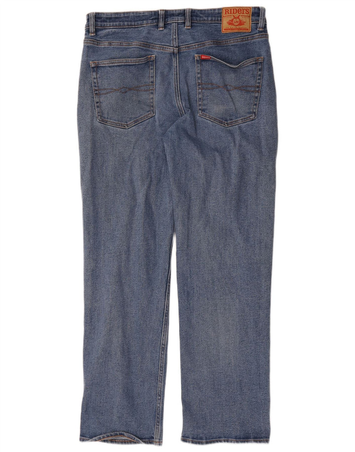 Lee Mens Riders Straight Jeans W36 L30 Blue Cotton