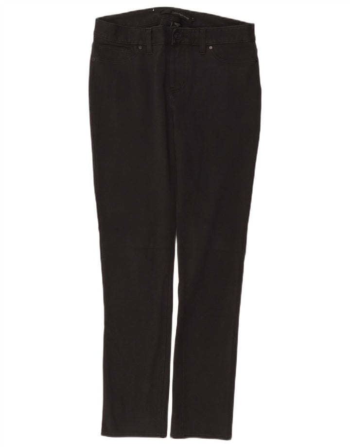 CALVIN KLEIN Womens Slim Casual Trousers US 6 Medium W30 L28 Grey Cotton