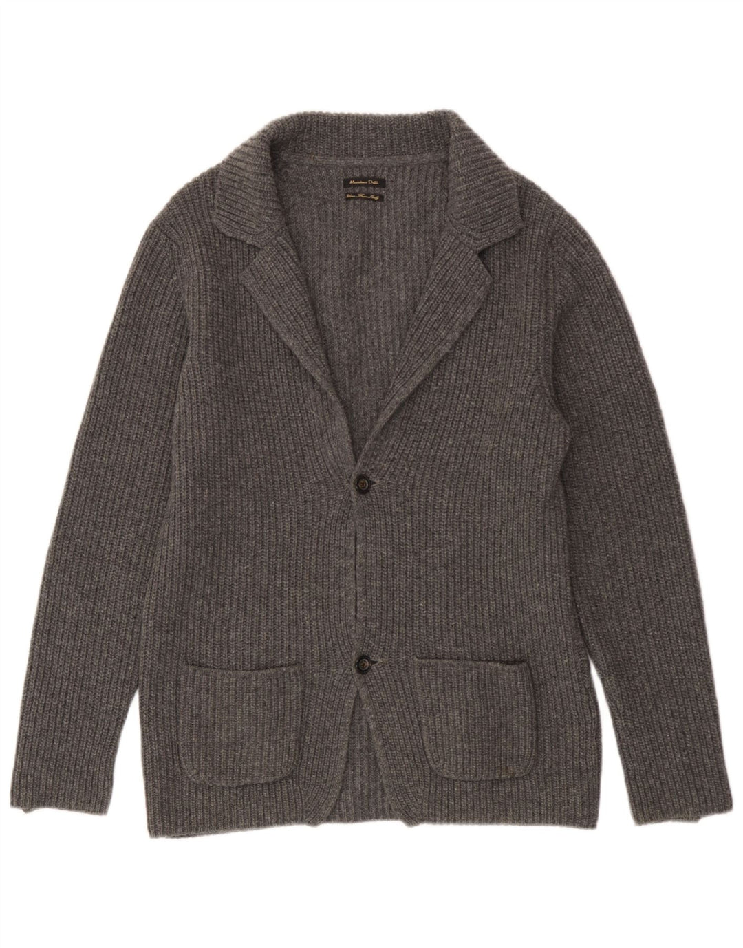Massimo Dutti Mens Cardigan Sweater XL Grey
