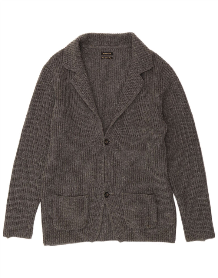 Massimo Dutti Mens Cardigan Sweater XL Grey
