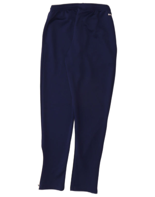 ADIDAS Boys Climalite Tracksuit Trousers 11-12 Years  Navy Blue Polyester