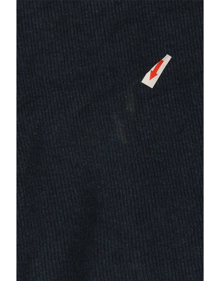 Marks & Spencer Mens Zip Neck Jumper Sweater 3XL Navy Blue Polyester