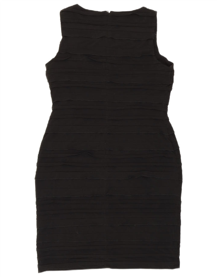 CALVIN KLEIN Womens Sleeveless Sheath Dress US 12 Large Black Polyester
