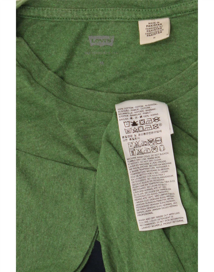 Levi's Mens Graphic T-Shirt Top Medium Green Cotton
