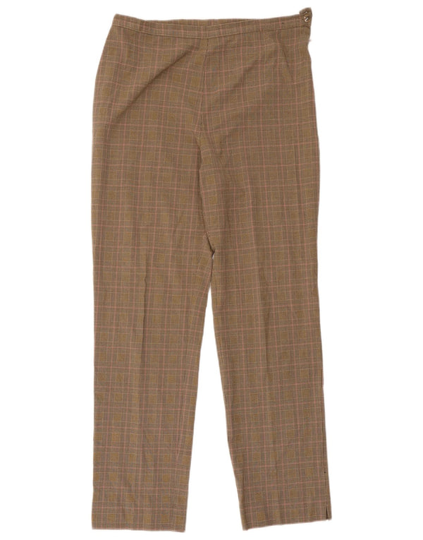 Marks & Spencer Womens Casual Trousers UK 14 Large W34 L29 Brown
