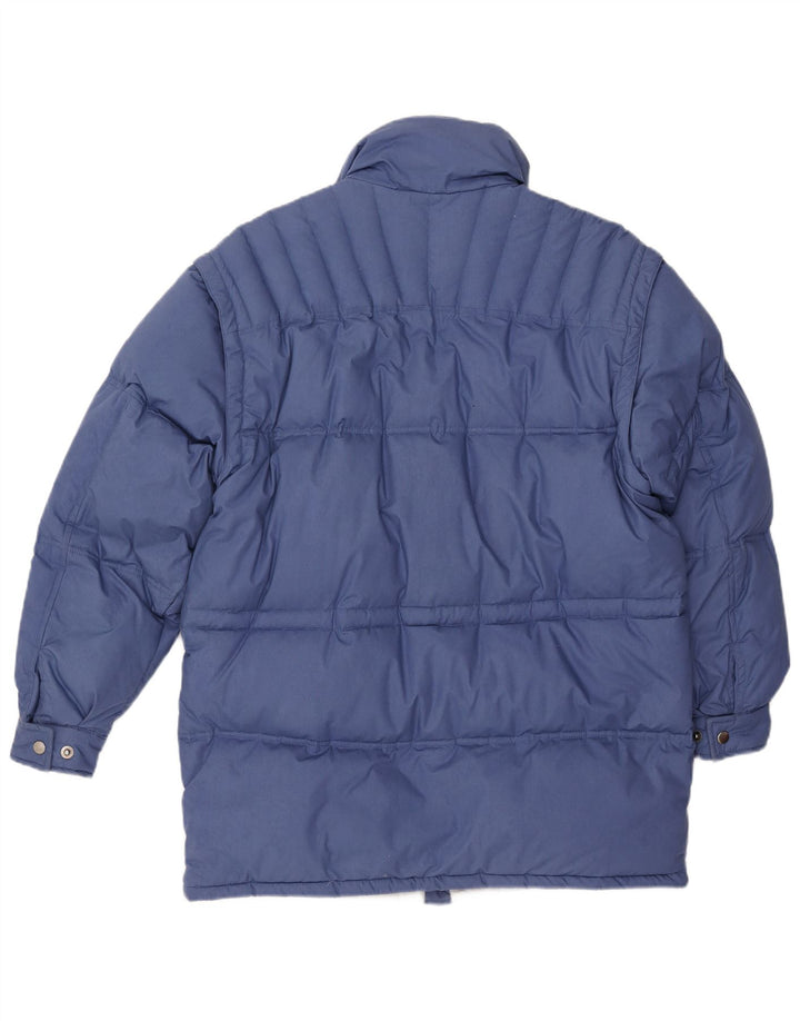 VINTAGE Mens Padded Jacket IT 48 Medium Blue Polyester