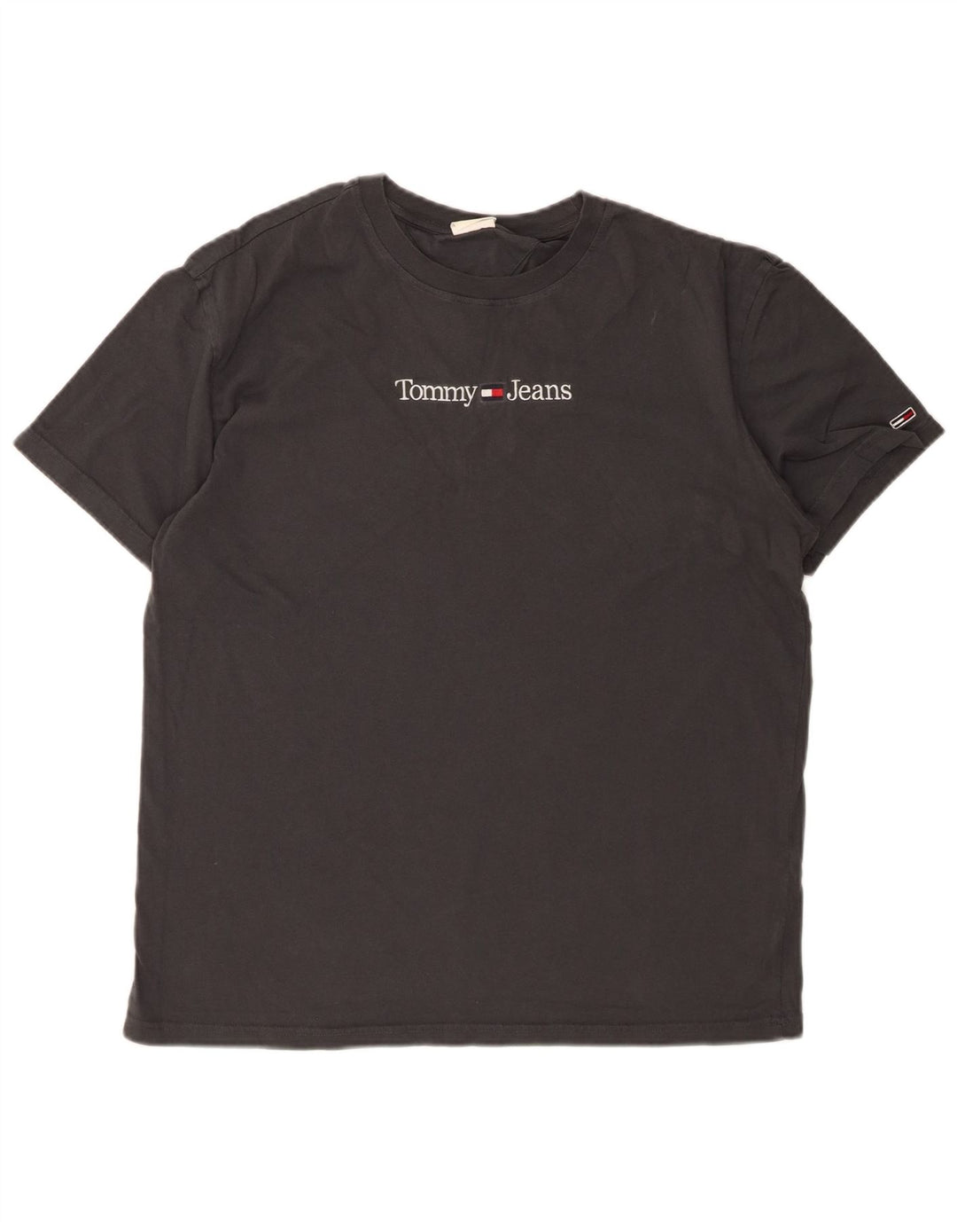 TOMMY HILFIGER Mens Graphic T-Shirt Top Large Black