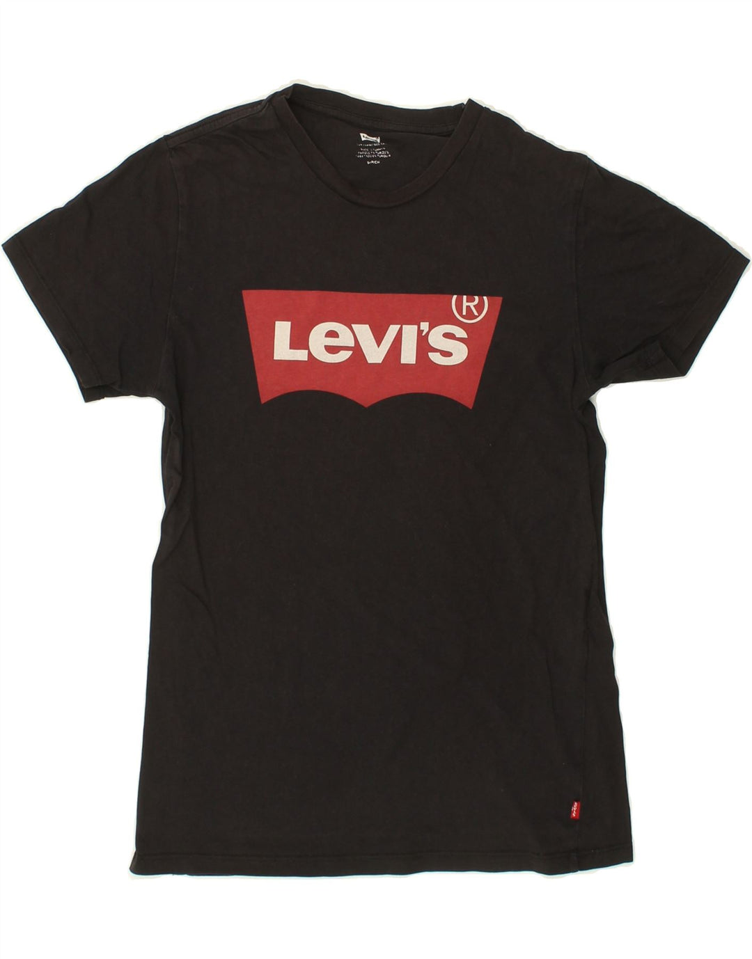 LEVI'S Mens Graphic T-Shirt Top Small Black Cotton Vintage Levi's and Second-Hand Levi's from Messina Hembry 