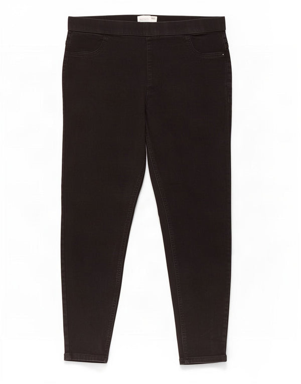 Marks & Spencer Womens Crop Jegging Jeans UK 16 Large W34 L24 Black Cotton
