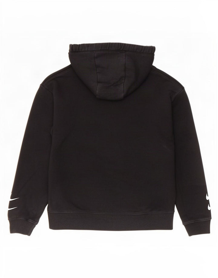 Nike Mens Graphic Hoodie Jumper Small Black Cotton