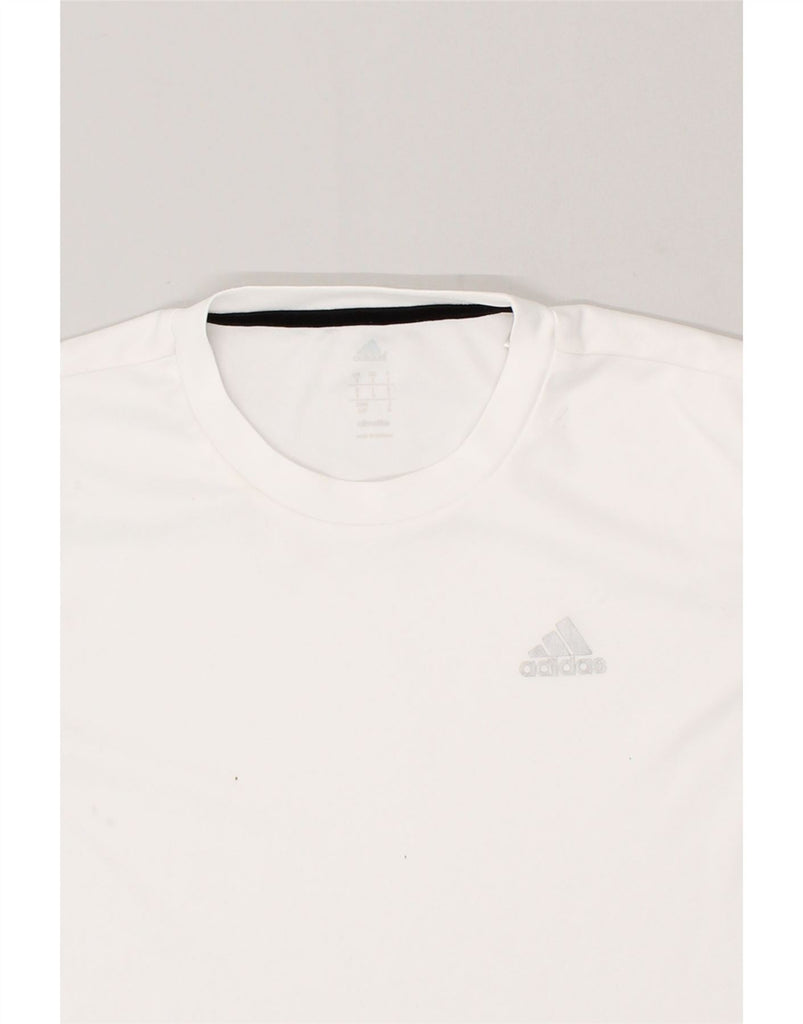 ADIDAS Mens Climalite T-Shirt Top Small White Polyester | Vintage Adidas | Thrift | Second-Hand Adidas | Used Clothing | Messina Hembry 