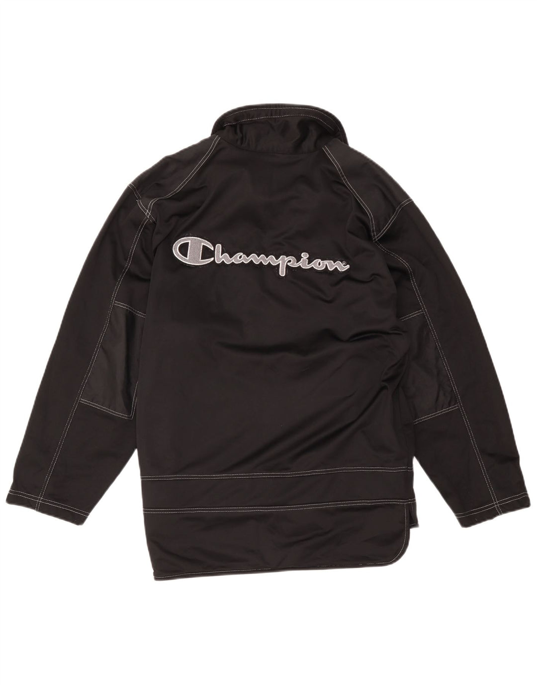 Champion Mens Graphic Tracksuit Top Jacket Small Black Polyester