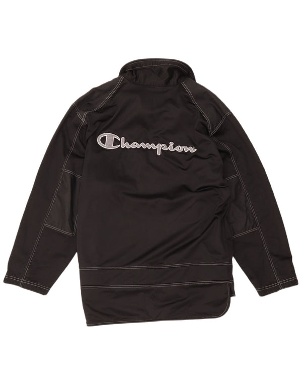 Champion Mens Graphic Tracksuit Top Jacket Small Black Polyester