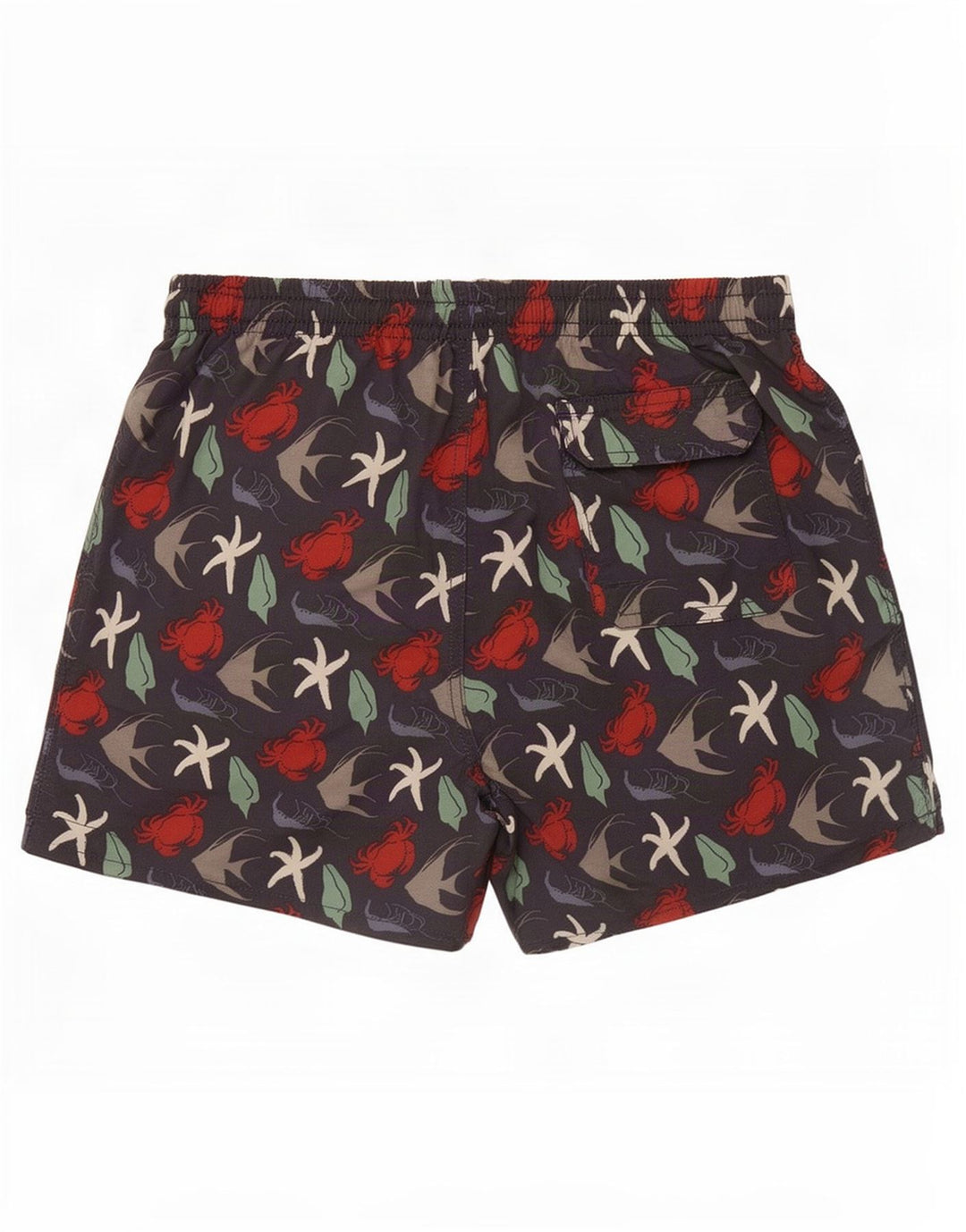 Scout Mens Abstract Pattern Swimming Shorts Medium Navy Blue Polyamide