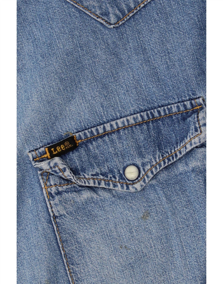 Lee Mens Denim Shirt XL Blue Cotton