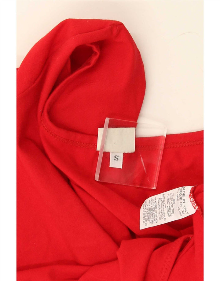 Benetton Womens Bodysuit UK 8 Small Red