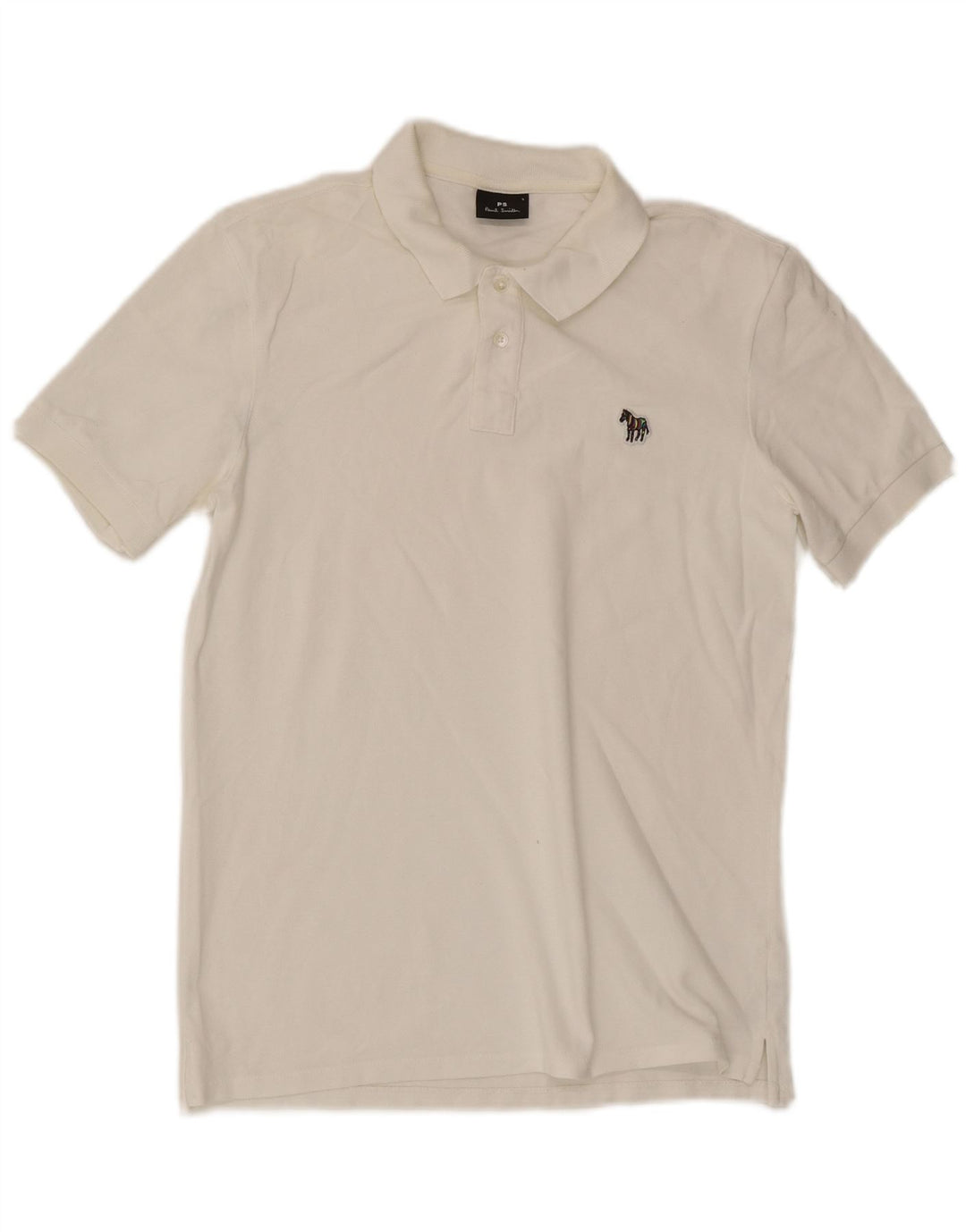 Paul Smith Mens Polo Shirt Small White Cotton